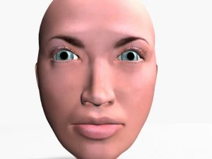 アニメーションの女性の頭 3Dモデル