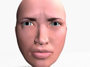 アニメーションの女性の頭 3Dモデル