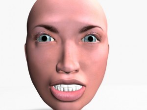 animated female head 3D Модель