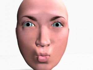 animated female head 3D Модель