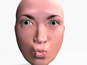 アニメーションの女性の頭 3Dモデル