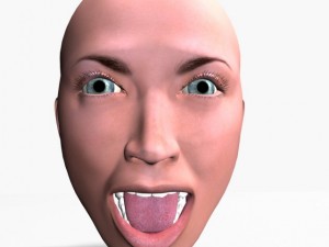 animated female head 3D Модель
