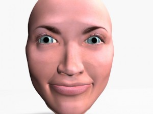 animated female head 3D Модель