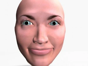 アニメーションの女性の頭 3Dモデル