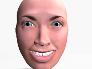 animated female head 3D Модель