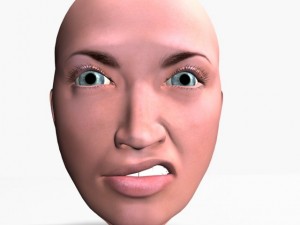 animated female head 3D Модель
