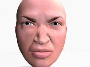 アニメーションの女性の頭 3Dモデル