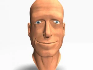 animowana męska głowa12011 Model 3D