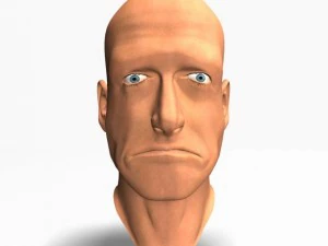 animated male head12011 3D Model