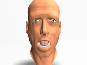 animated male head12011 3D Model