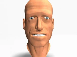 animated male head12011 3D Model