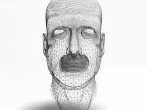 animated male head12011 3D Model