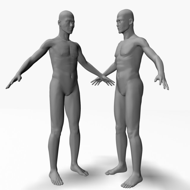 nude male 42011 3D Модель .c4d .max .obj .3ds .fbx .stl .blend 