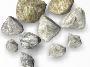 rock set 01 Model 3D