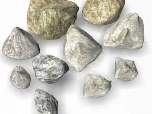 rock set 01 3D Model