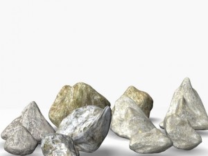 rock set 01 Model 3D