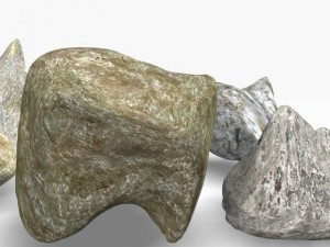 rock set 01 Model 3D