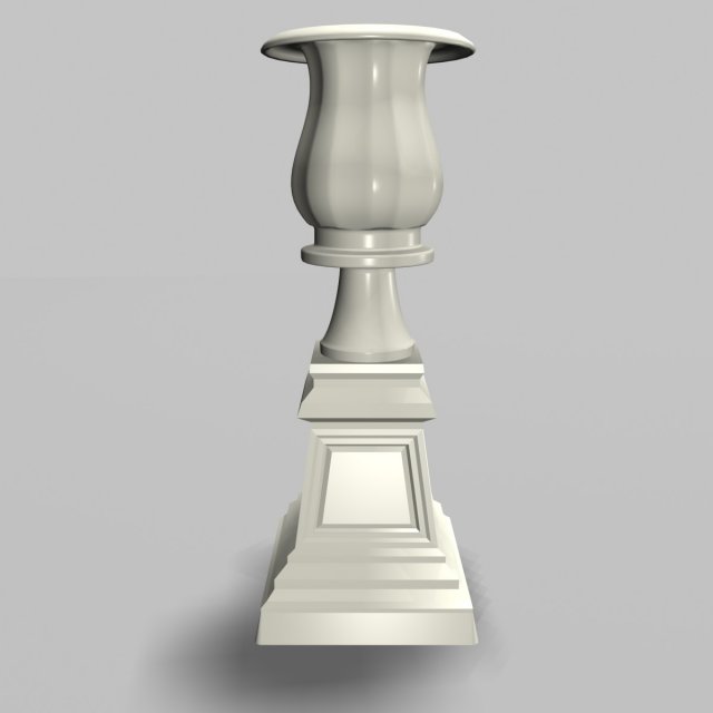 garden urn planter 01 3D 模型 .c4d .max .obj .3ds .fbx .stl .blend 