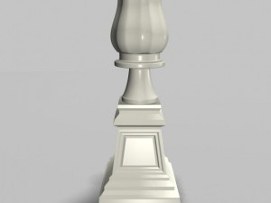 garden urn planter 01 Model 3D