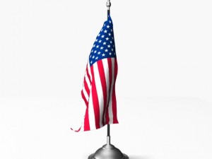 desk flag 01 3D Модель