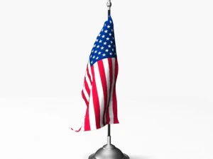 desk flag 01 3D Model