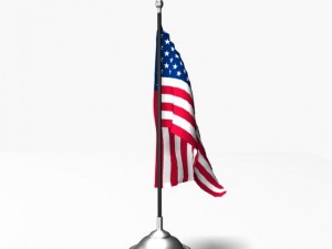 desk flag 01 3D Модель