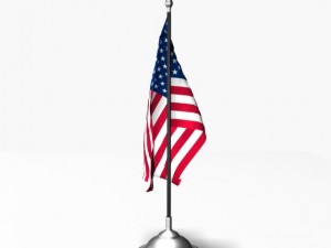 desk flag 01 3D Модель