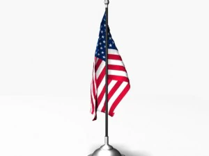 desk flag 01 3D Model