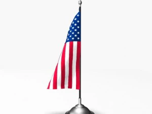 desk flag 01 3D Model