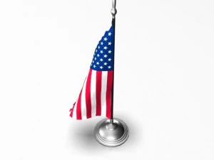 desk flag 01 3D Model
