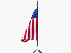desk flag 01 3D Модель