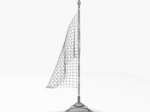 desk flag 01 3D Модель