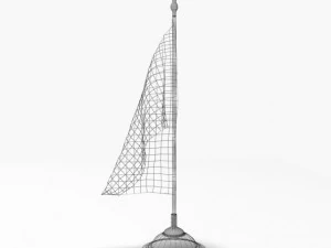 desk flag 01 3D Model