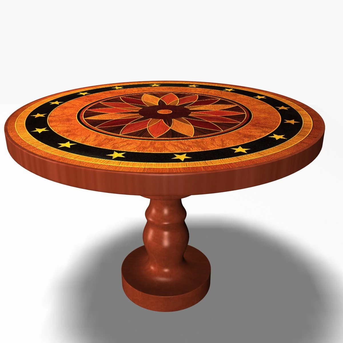 antique round table 12011 3D Model .c4d .max .obj .3ds .fbx .stl .blend