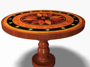 tavolo rotondo antico 12011 Modello 3D