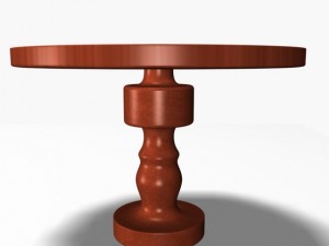 antique round table 12011 Modelo 3D