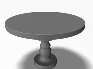 antique round table 12011 Modelo 3D