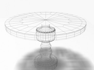 antique round table 12011 Modelo 3D
