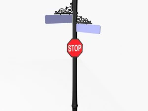 street sign 02 3D Model