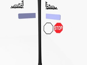 street sign 02 3D Model