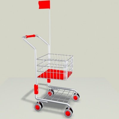childrens shopping cart 3D मॉडल .c4d .max .obj .3ds .fbx .stl .blend 