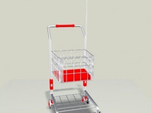 childrens shopping cart 3D मॉडल