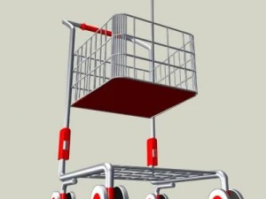 childrens shopping cart 3D Model
