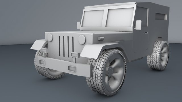 jeep 3D 模型 .c4d .max .obj .3ds .fbx .stl .blend 