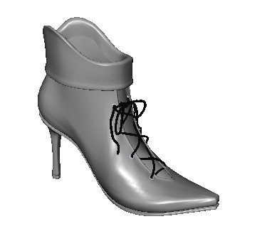stiletto flap boot 3D Model .c4d .max .obj .3ds .fbx .stl .blend 