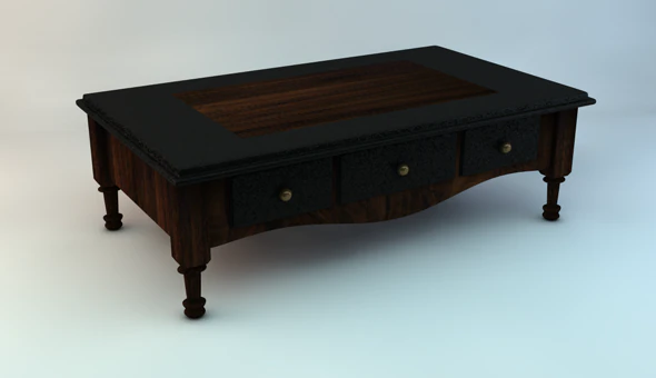 table basse ancienne Modèle 3D .c4d .max .obj .3ds .fbx .stl .blend 