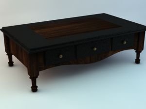coffee table ancient Modello 3D