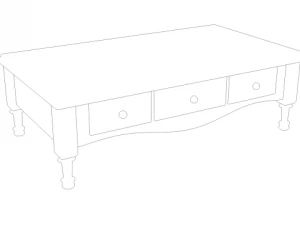 table basse ancienne Modèle 3D