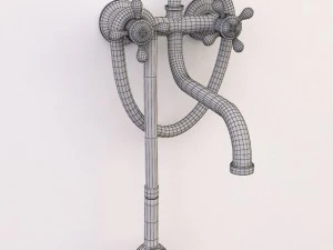 zardzewiały kran Model 3D