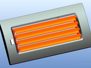 foot light with flip buttom Modello 3D